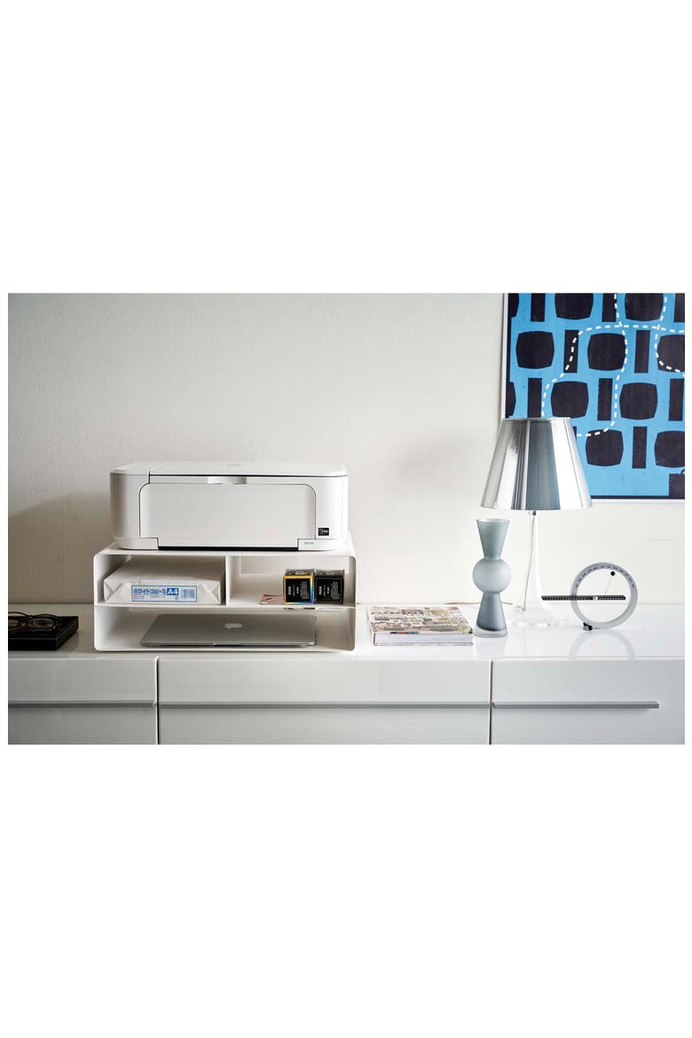 Tower Desktop Printer Stand, Alternate, color, WHITE
