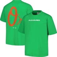 PLEASURES Men's PLEASURES  Green Baltimore Orioles Ballpark T-Shirt