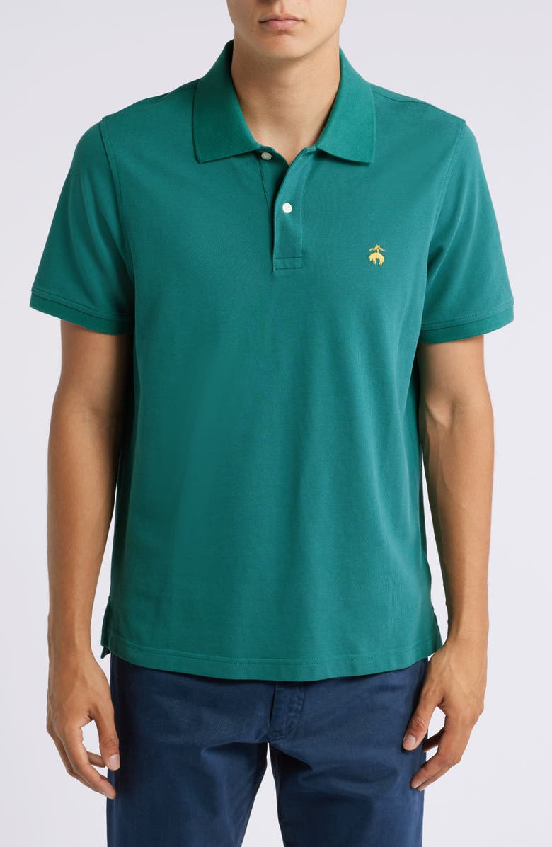 Brooks Brothers Piqué Knit Polo, Main, color, Galapagos Green