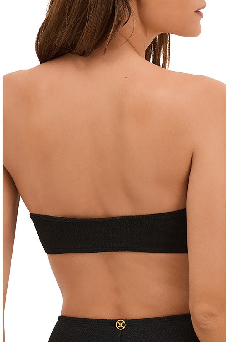 Firenze Sade Bandeau Bikini Top, Alternate, color, BLACK