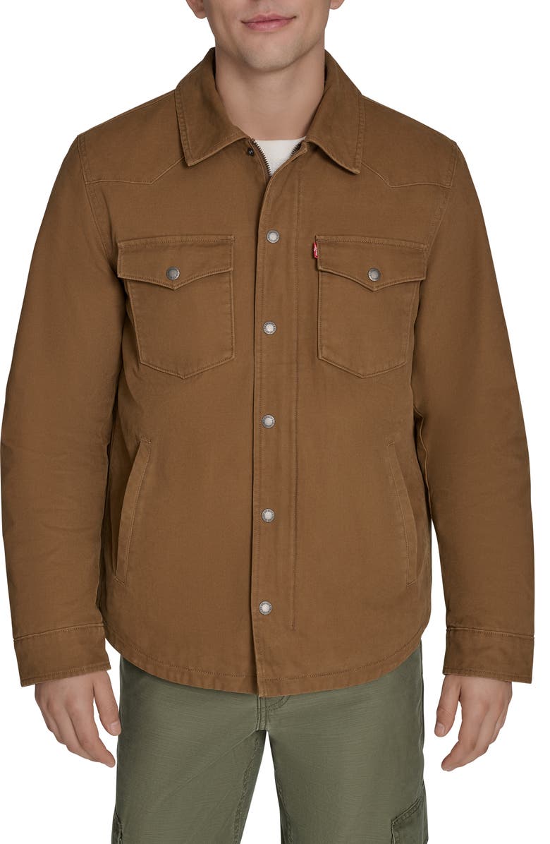 Levi's Western Shirt Jacket, Main, color, Brown