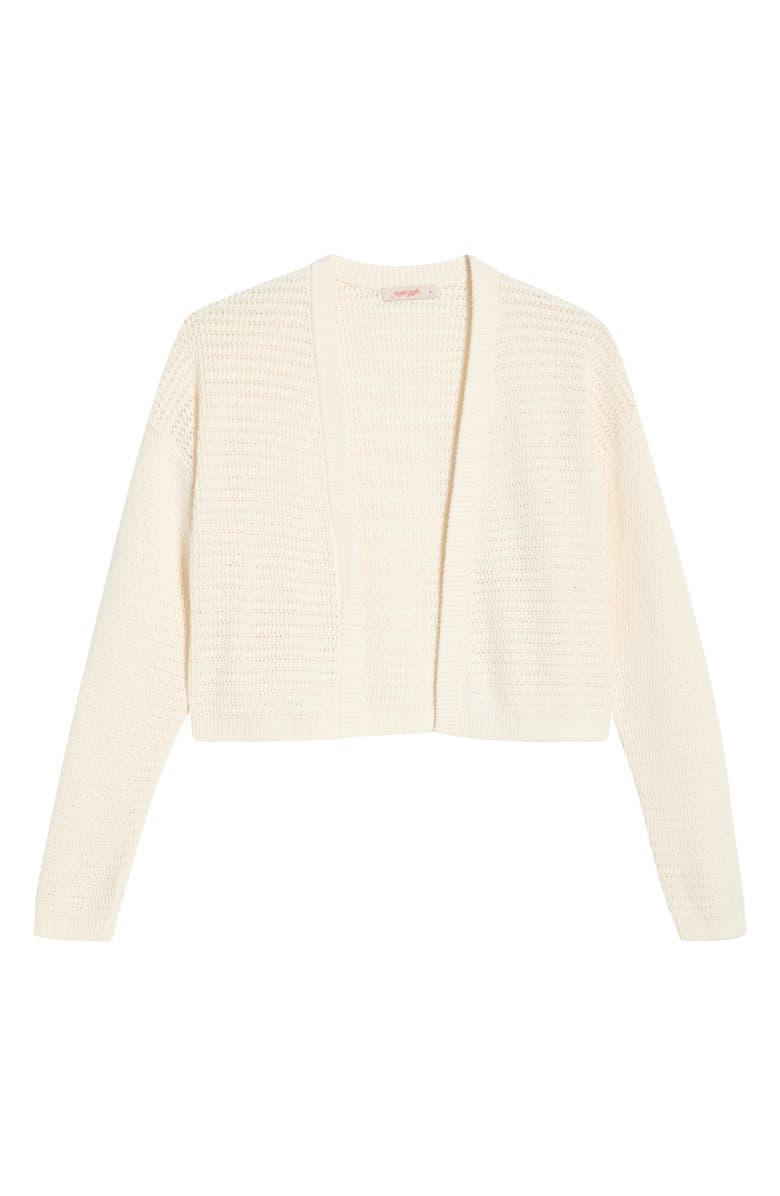 Marine Layer Anacapa Open Stitch Cotton Cardigan, Main, color, Antique White