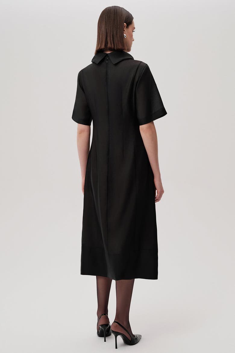 Jadiyn Midi Dress, Alternate, color, BLACK