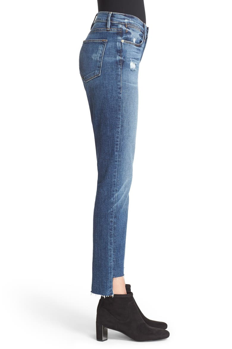 'Le High Straight' High Rise Staggered Hem Jeans (Nordstrom Exclusive), Alternate, color, CARROLL