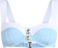 L'AGENCE Alexandria Colorblock Bikini Top