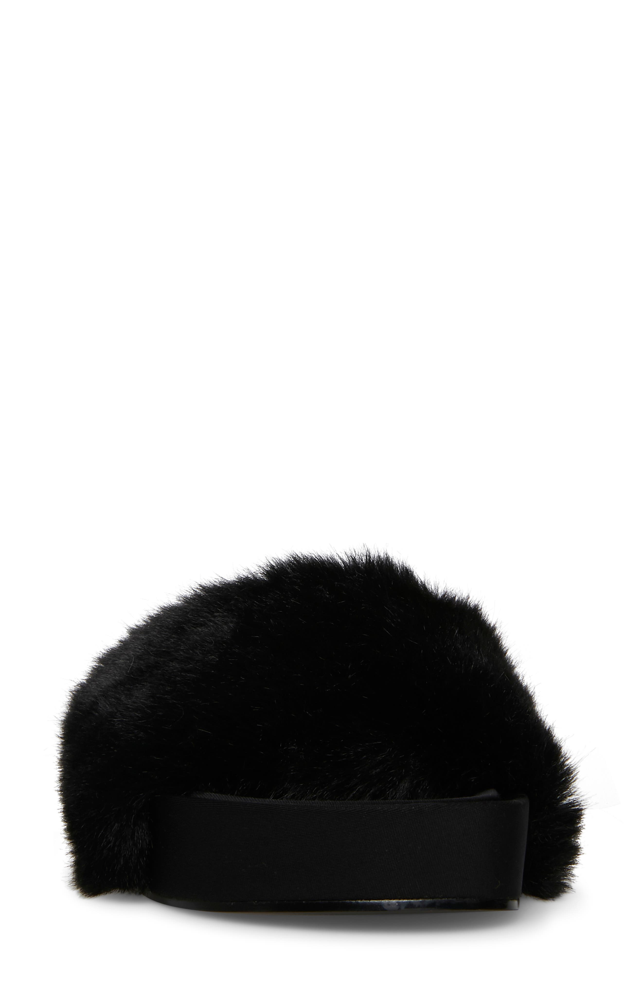 Steven New York Raine Faux Fur Slide Sandal, Alternate, color, 