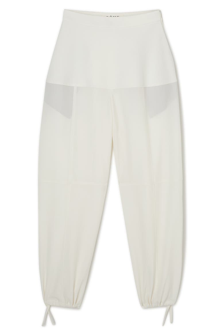 Sculptural Virgin Wool Balloon Joggers, Alternate, color, OFF WHITE