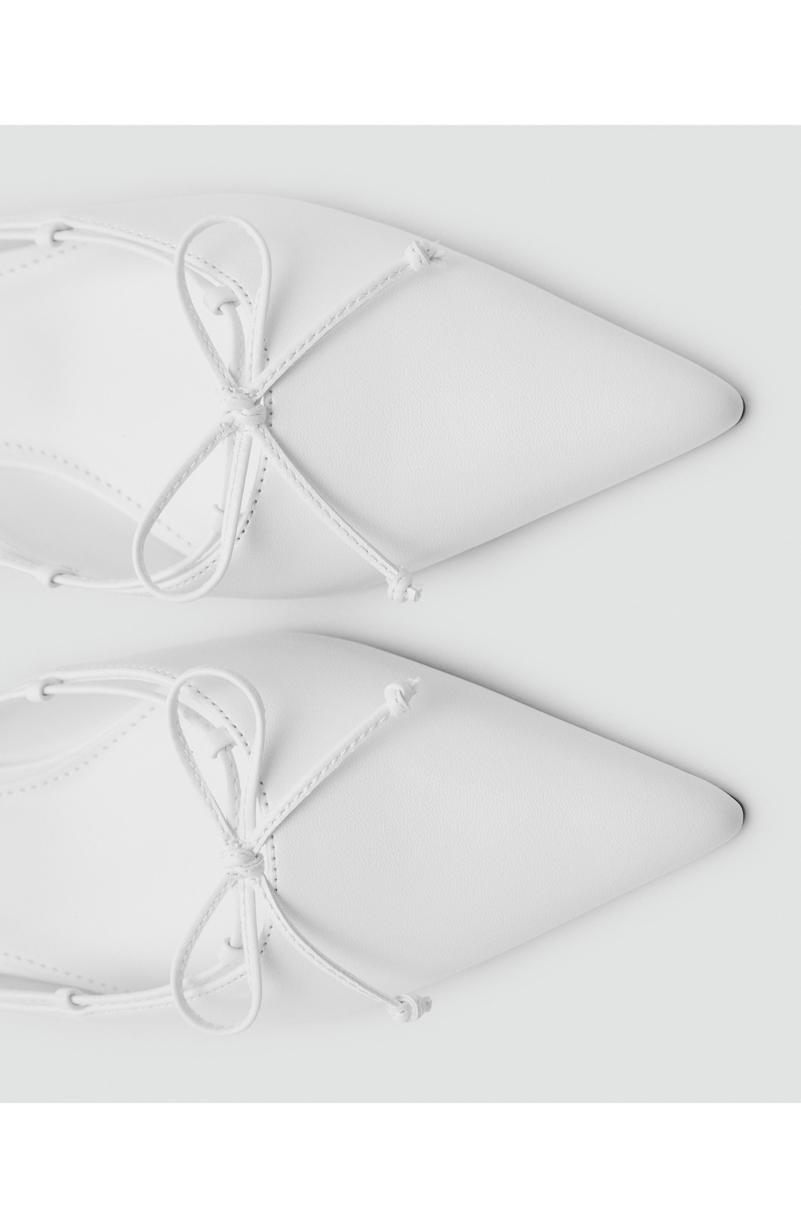 MANGO Pointed Toe Pump, Alternate, color, White