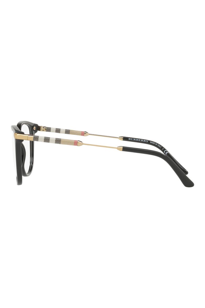 51mm Square Optical Glasses, Alternate, color, BLACK
