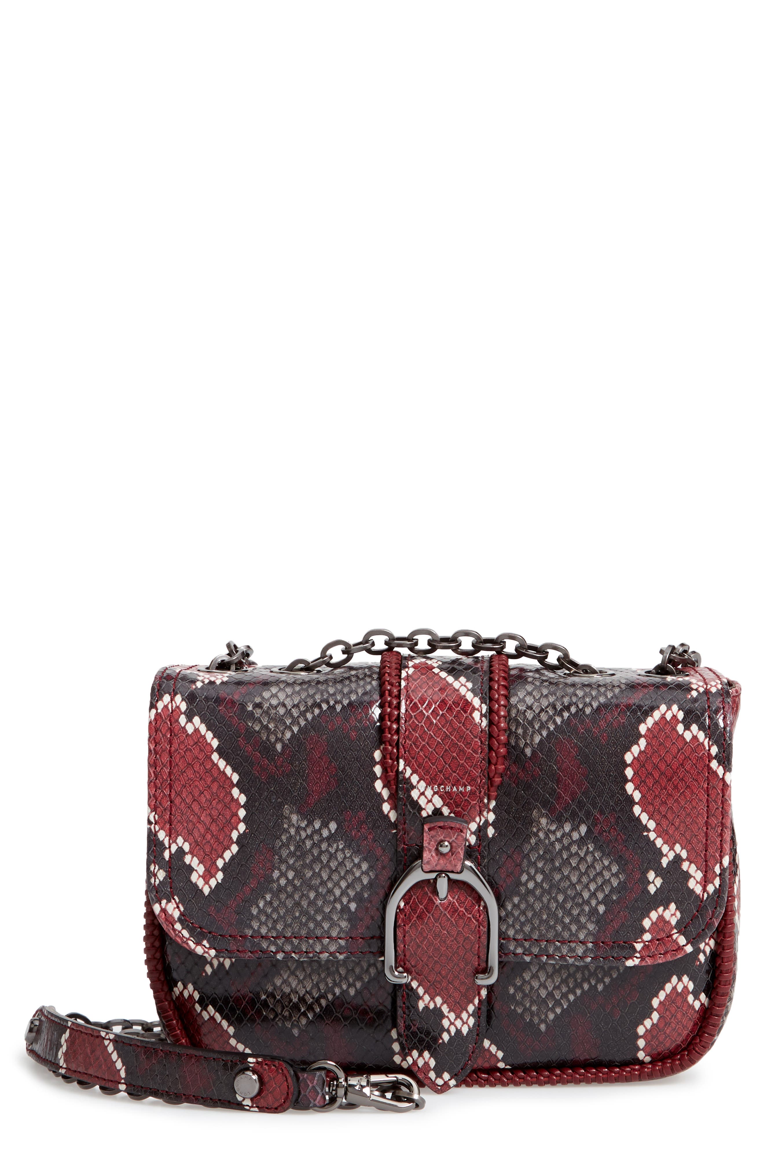 Longchamp Mini Amazone Convertible Leather Crossbody Bag, Main, color, 