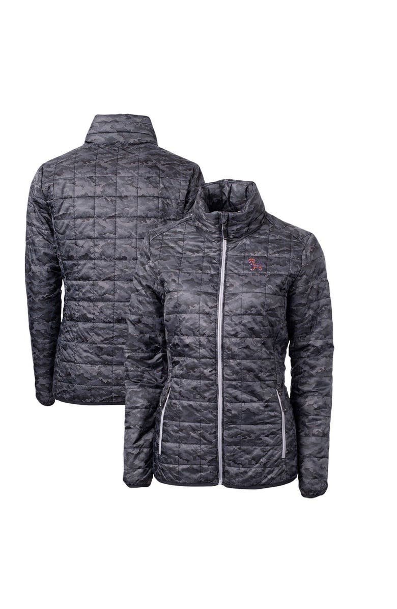 Cutter & Buck Women's Cutter & Buck Black Clemson Tigers Camouflage Vault Rainier PrimaLoft Eco Insulated Full-Zip Puffer Jacket, Alternate, color, 