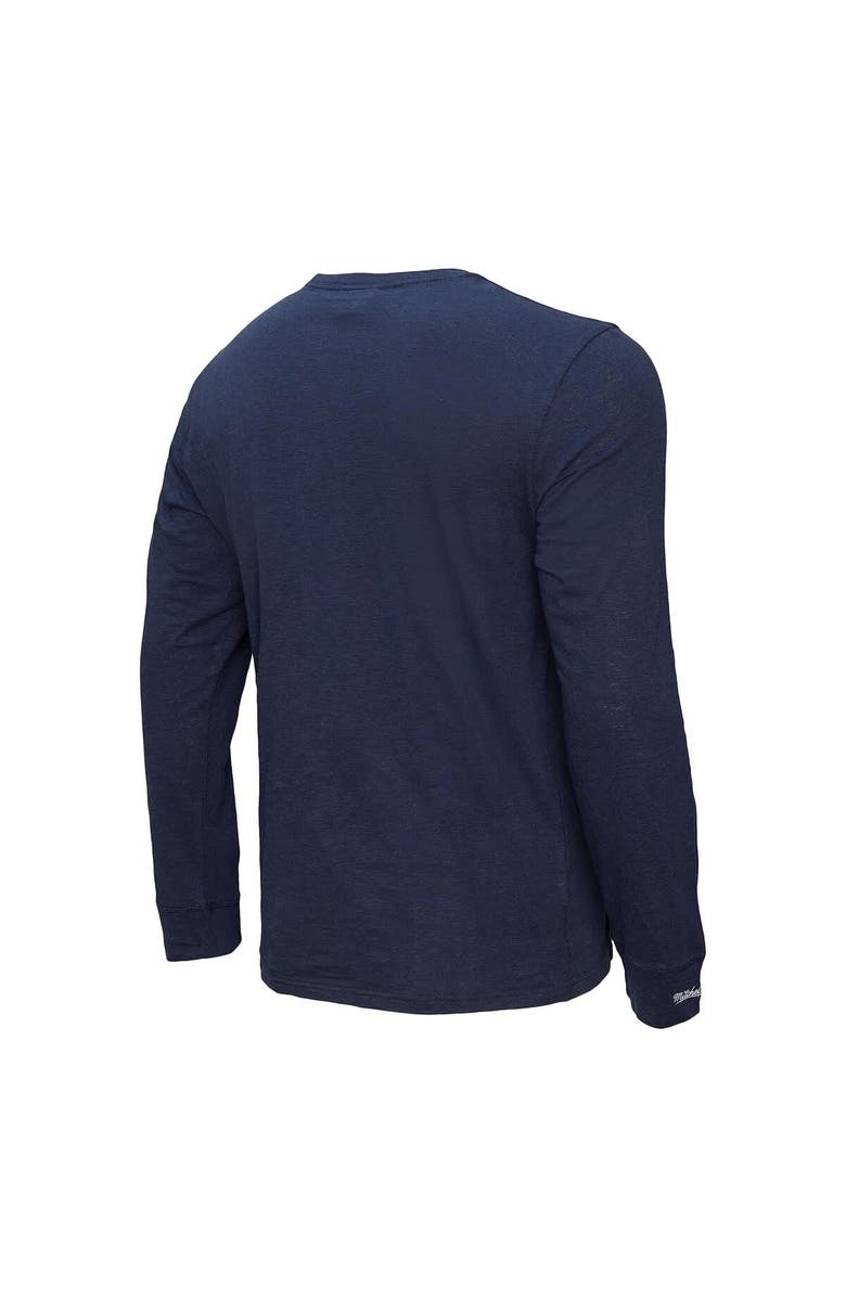 Mitchell & Ness Men's Mitchell & Ness Navy San Diego Padres Arched Logo Slub Long Sleeve T-Shirt, Alternate, color, 