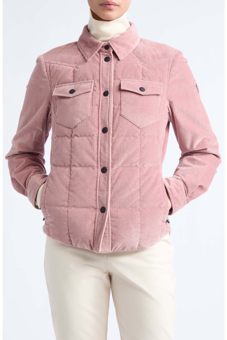 Nangy Corduroy Down Shirt Jacket, Main, color, ROSETTE