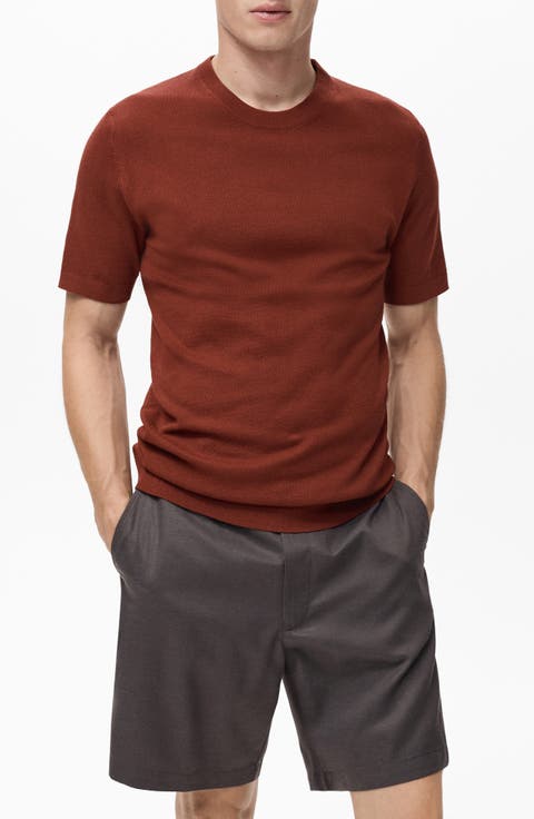 Fine Knit Short Sleeve Sweater