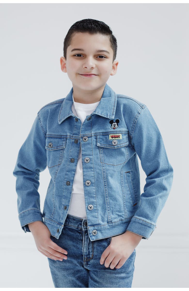 Disney Mickey Mouse & Friends Denim Jacket, Alternate, color, Mickey Mouse Blue