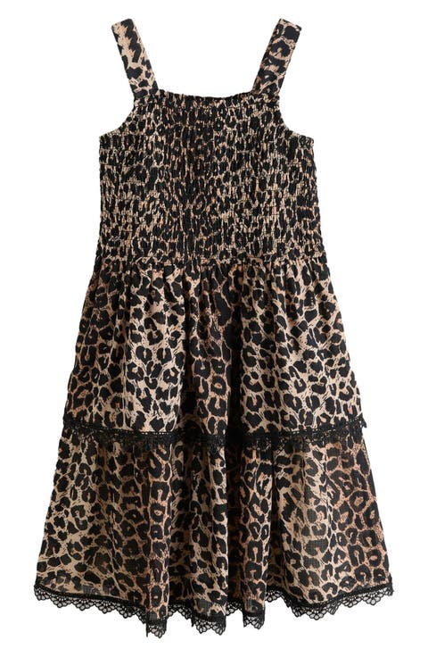 Kids' Leopard Tiered Dress