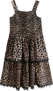 smALLSAINTS Kids' Leopard Tiered Dress