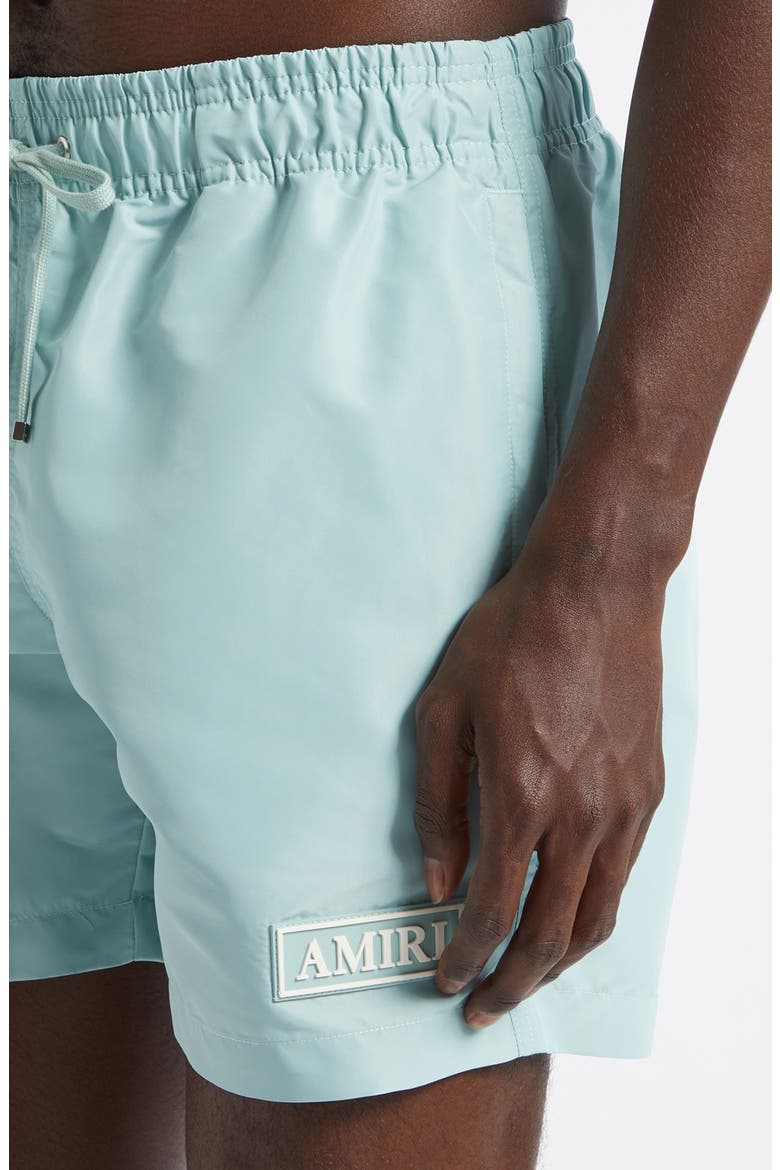Patch Swim Trunks, Alternate, color, POWDER TEAL