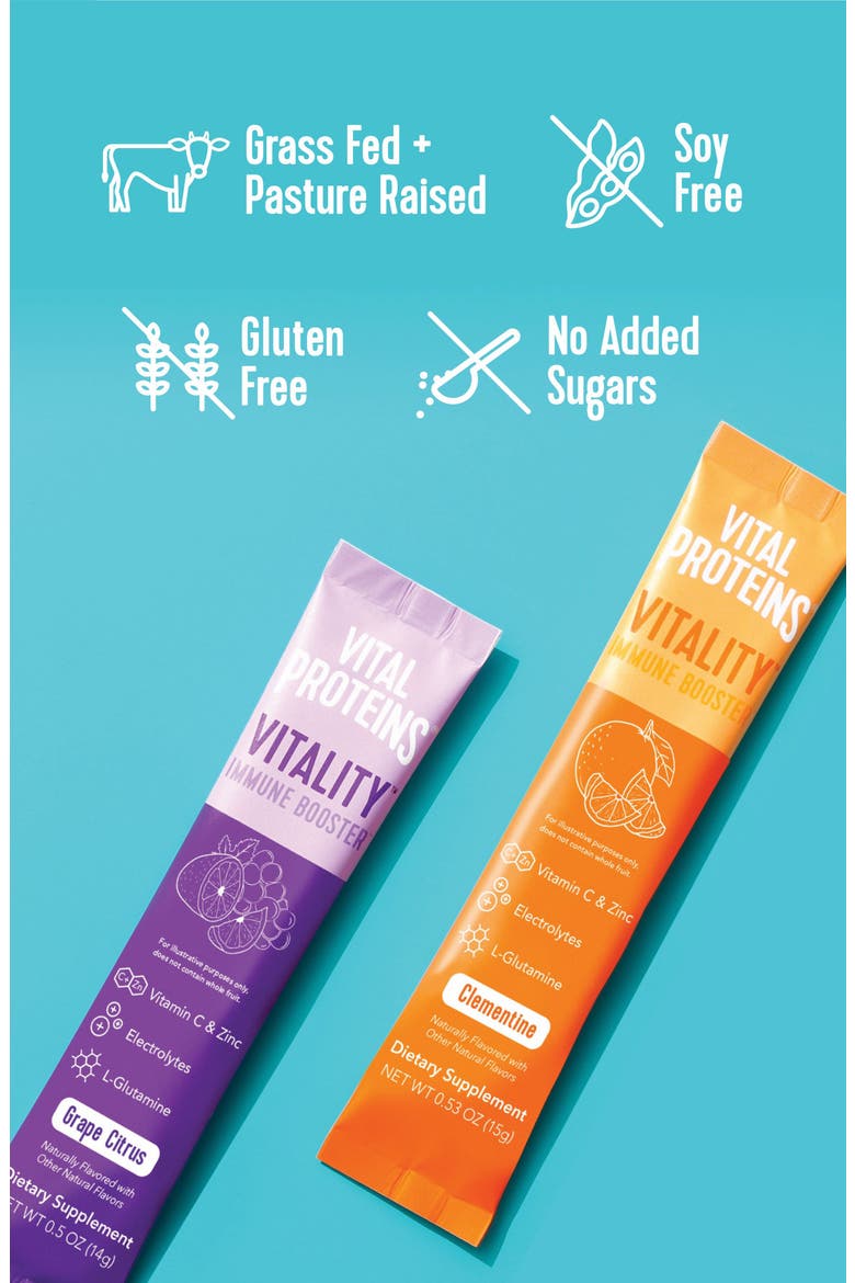 Single-Serve Vitality Immune Booster Dietary Supplement Pack, Alternate, color, GRAPE CITRUS