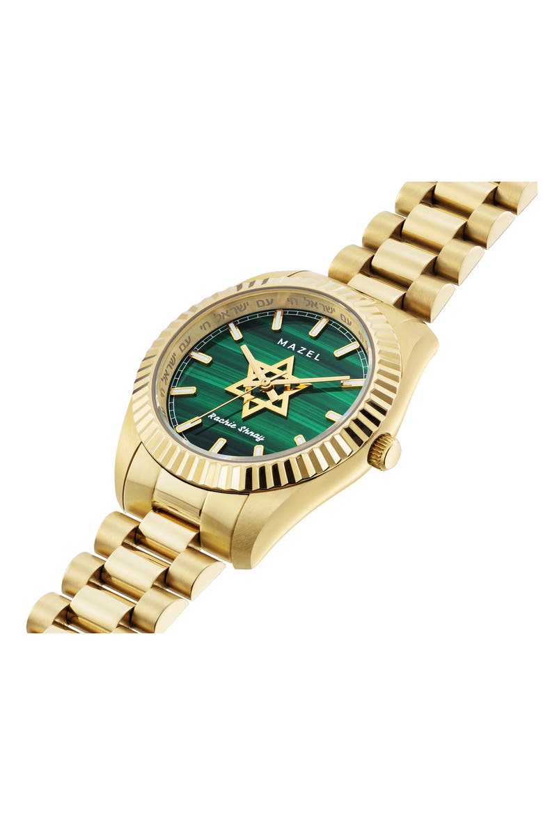 The Mazel Malachite Bracelet Watch, 36mm, Alternate, color, MALACHITE