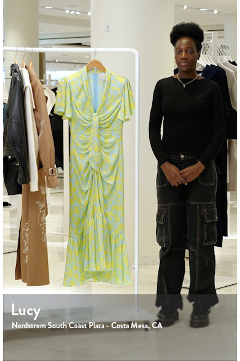 Peeta Ruched High-Low Midi Dress video