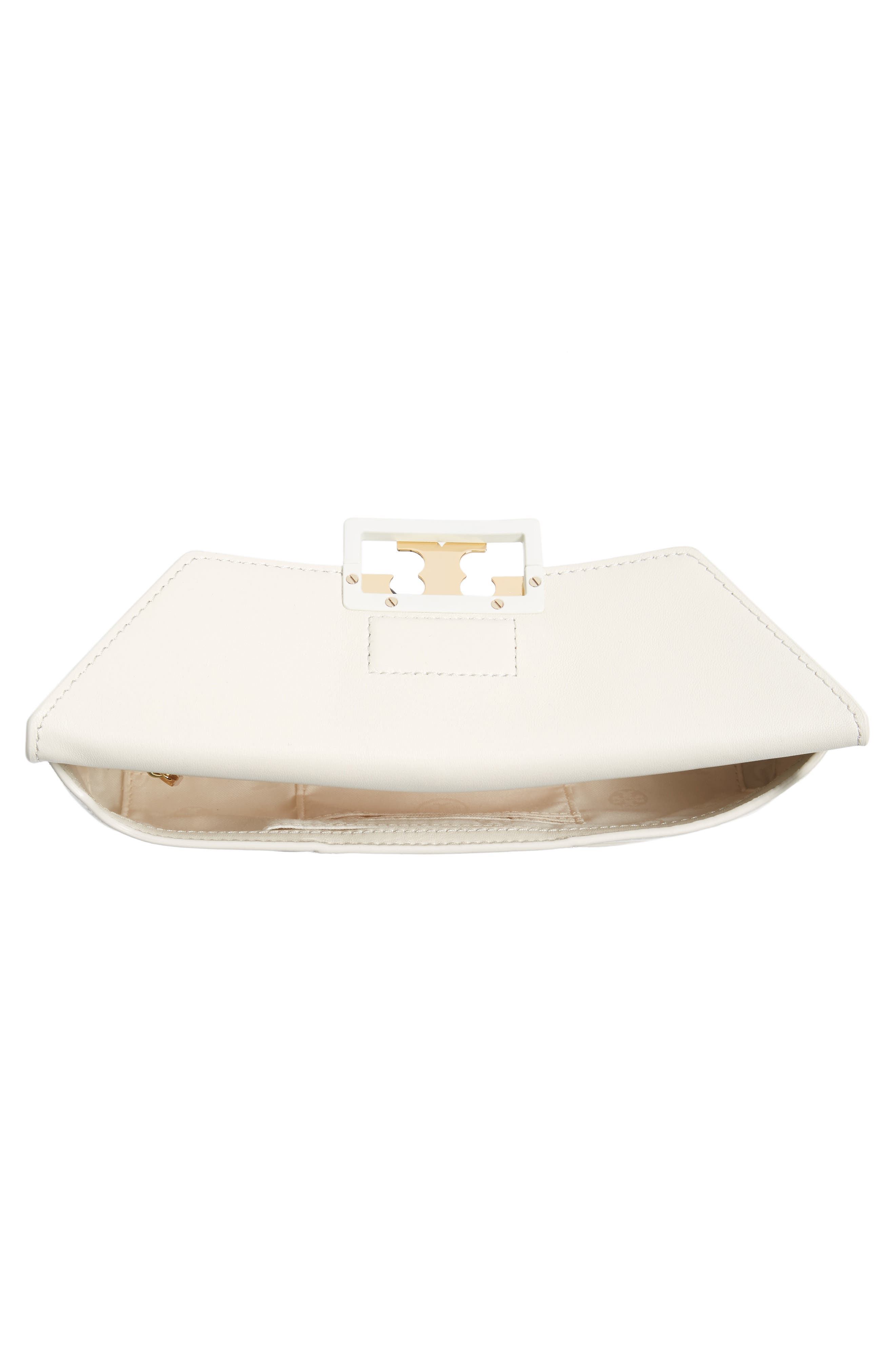 Gigi Caviar Leather Clutch, Alternate, color, NEW IVORY