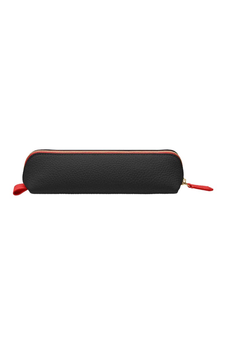 MAISON de SABRÉ Leather Pencil Case, Alternate, color, Rouge Noir