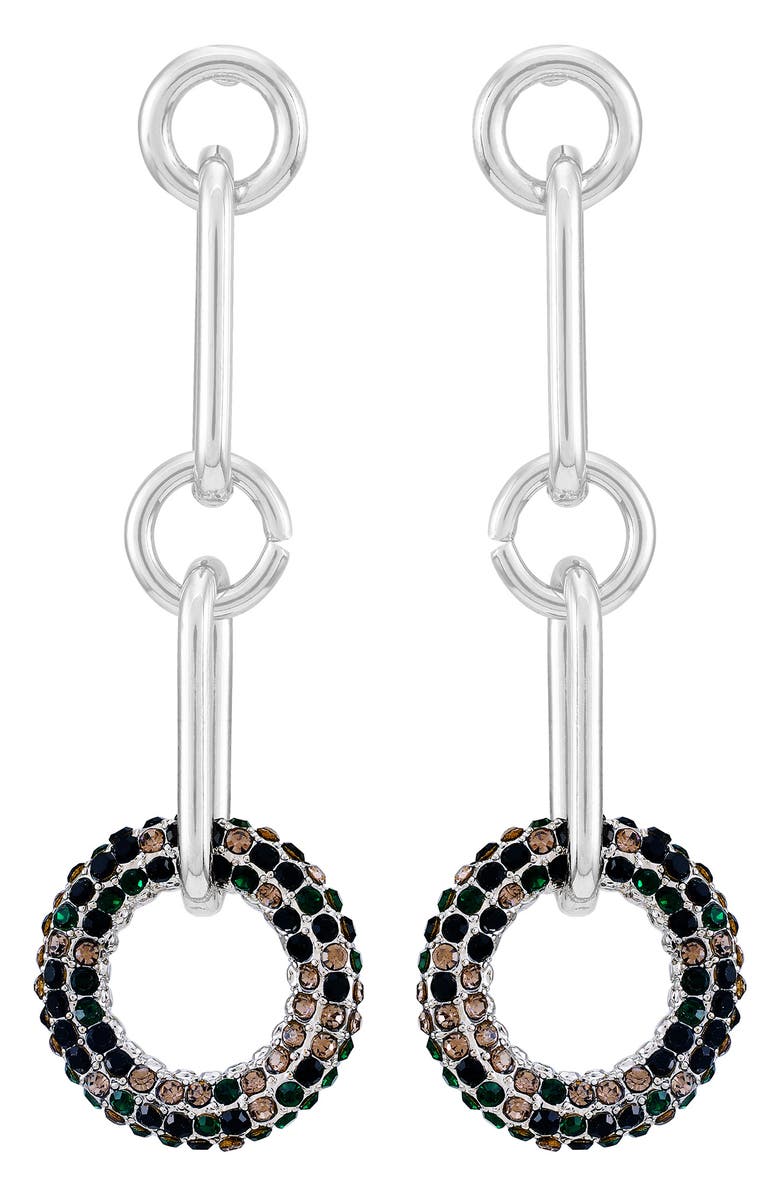 Vince Camuto Link Drop Earrings, Main, color, Silver Tone