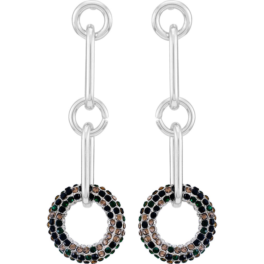 Vince Camuto Link Drop Earrings In Silver Tone