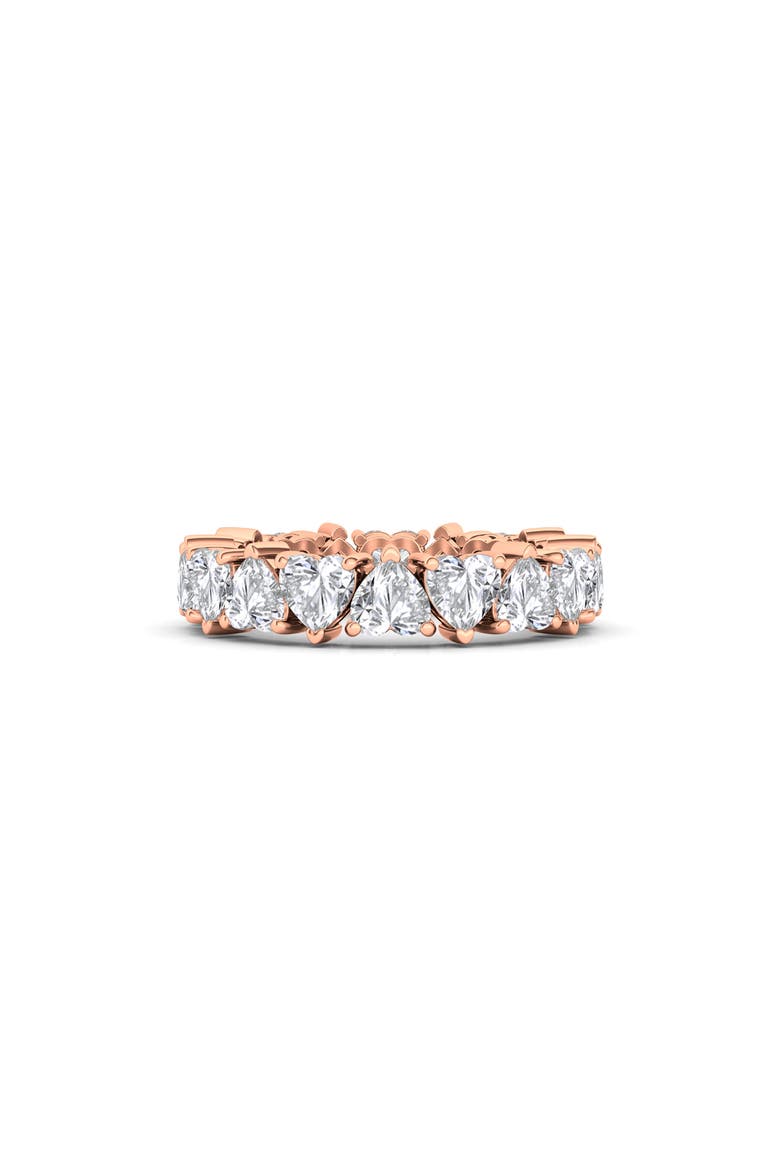 Alternating Hearts Lab Created Diamond Eternity Ring, Alternate, color, ROSE GOLD