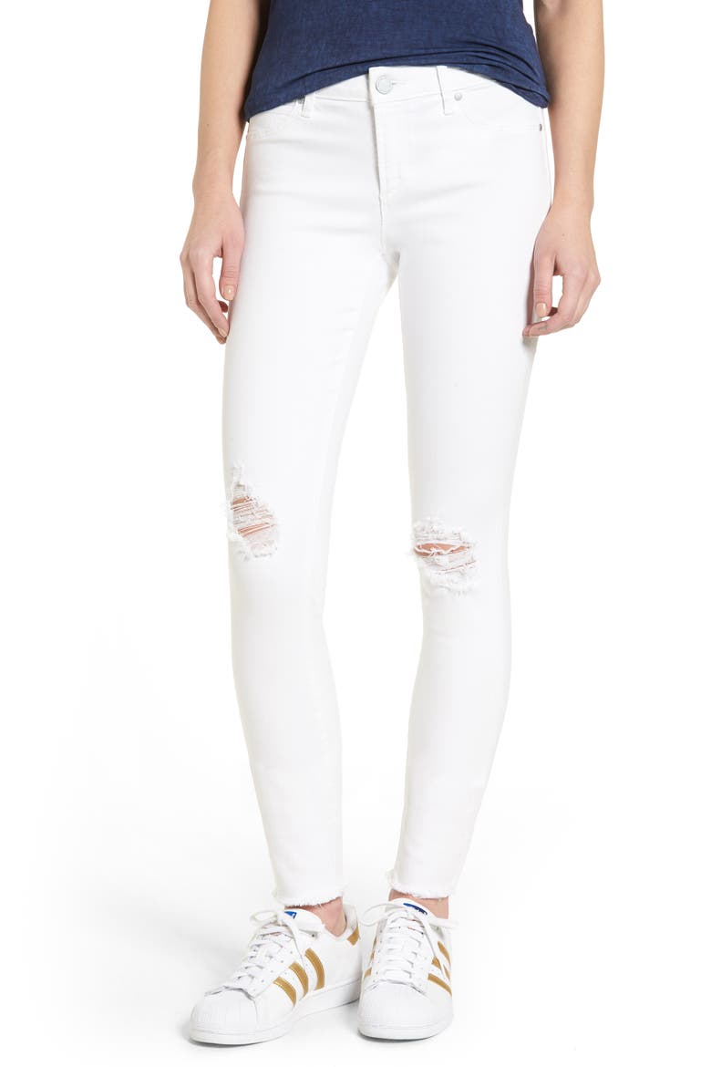 Sarah Distressed Skinny Jeans, Main, color, WHITEHALL
