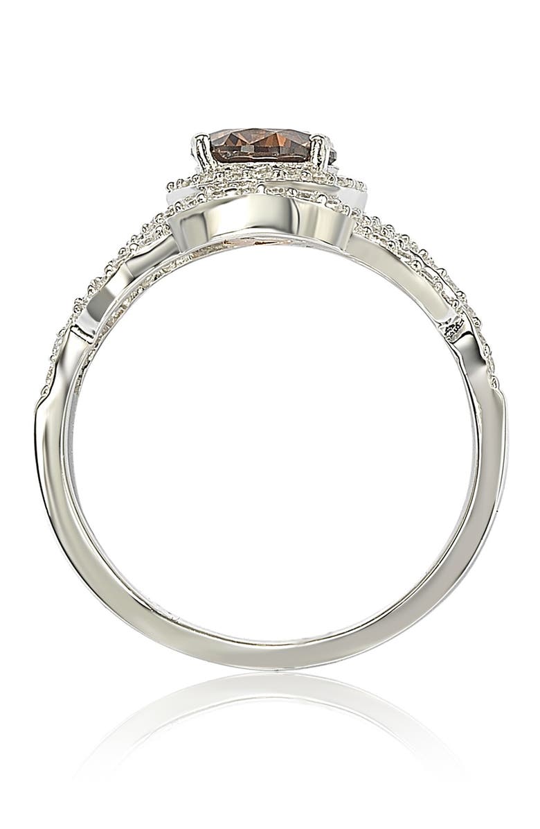 SUZY LEVIAN Sterling Silver Brown CZ Bridal Ring, Alternate, color, 