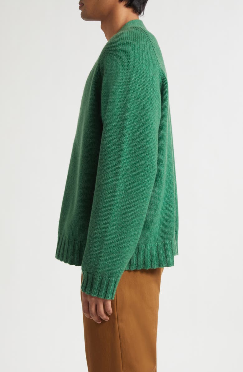 The Elder Statesman Oak Cashmere V-Neck Cardigan, Alternate, color, Fern