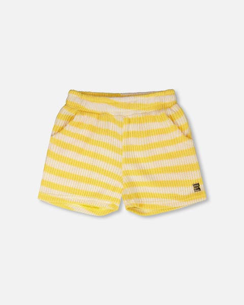 Elastic Waist Scoop Pockets Striped Shorts (Toddler, Little Kid & Big Kid)