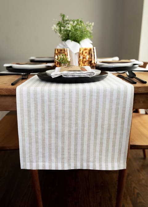 Linen Table Runner - Amalfi Stripe