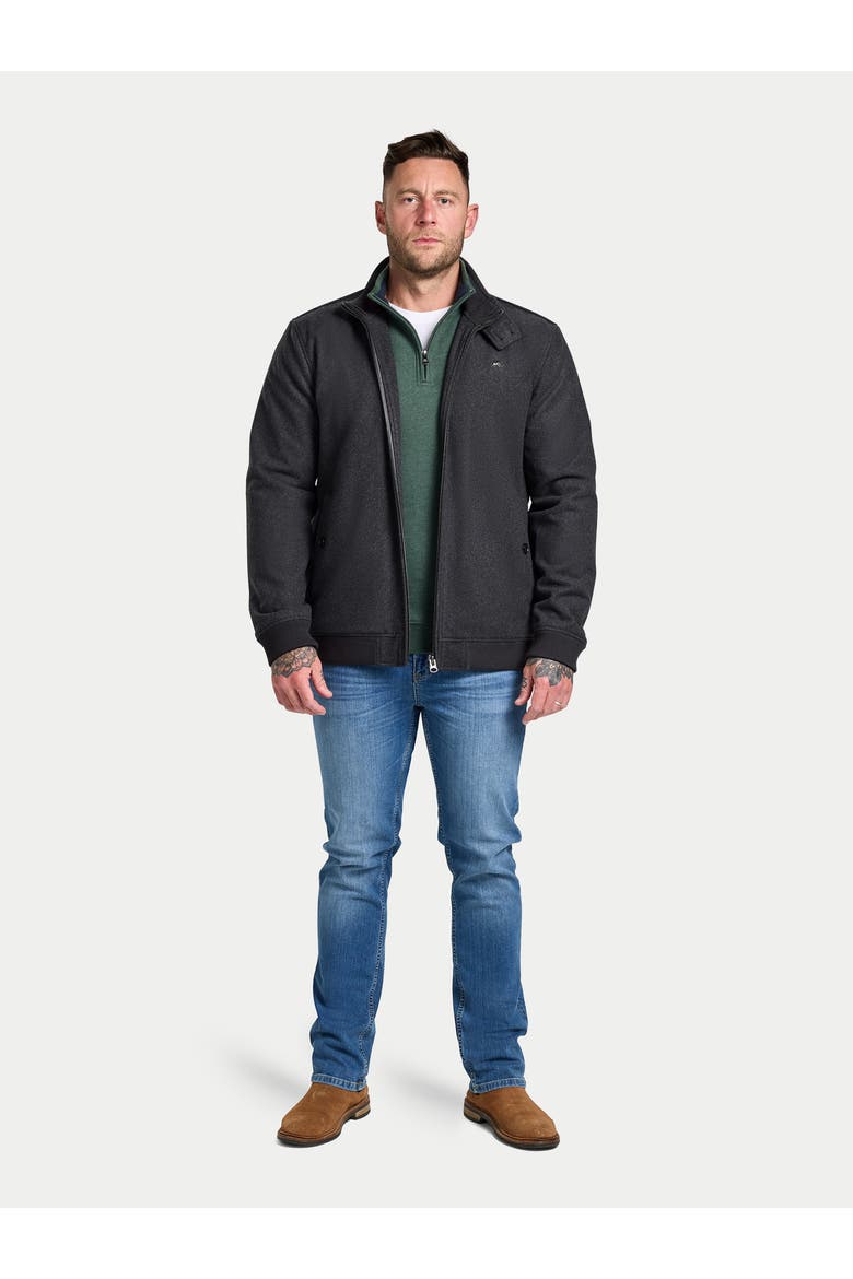Wool Harrington Jacket, Alternate, color, Charcoal