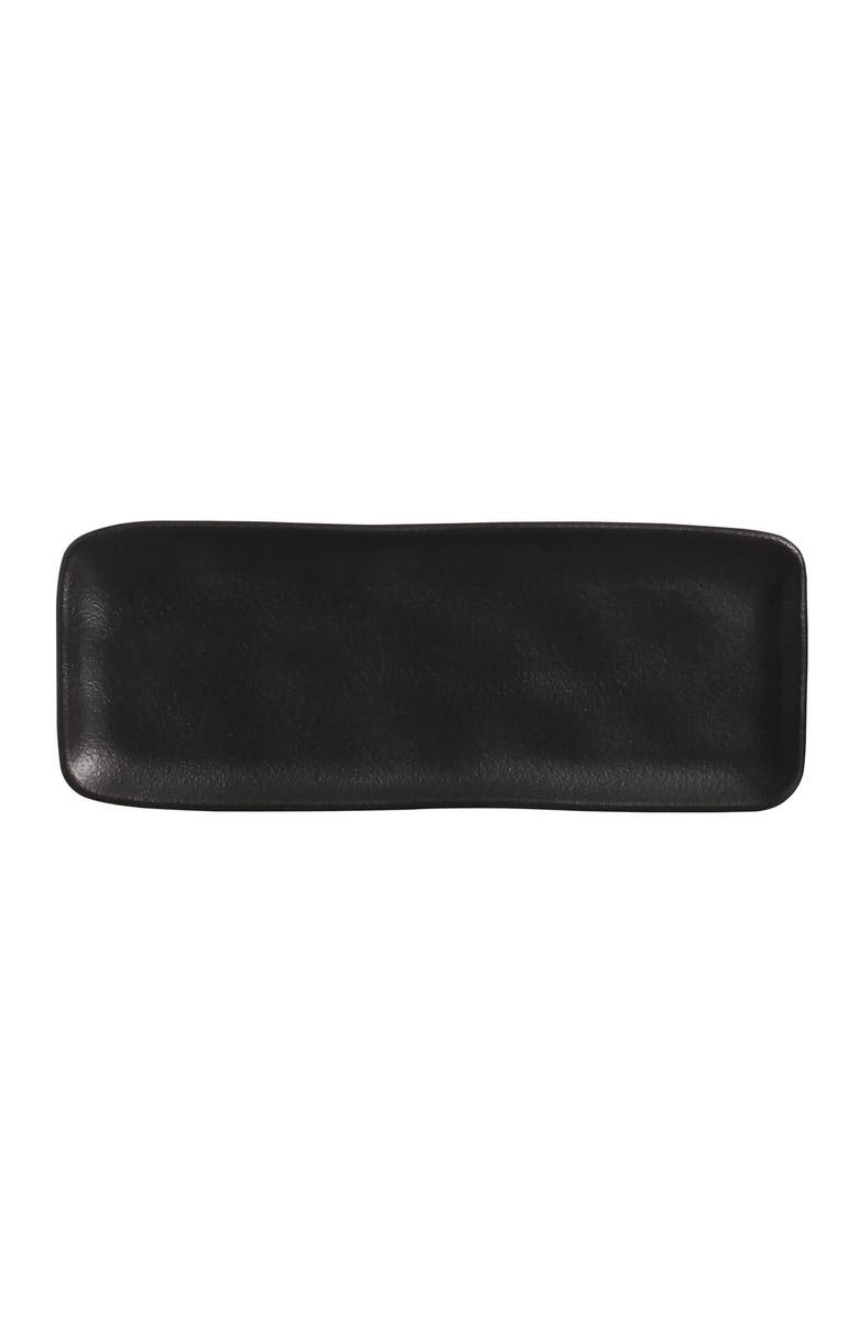 Porto Brasil Rectangular Platter Medium Set of 4, Main, color, Matte Black