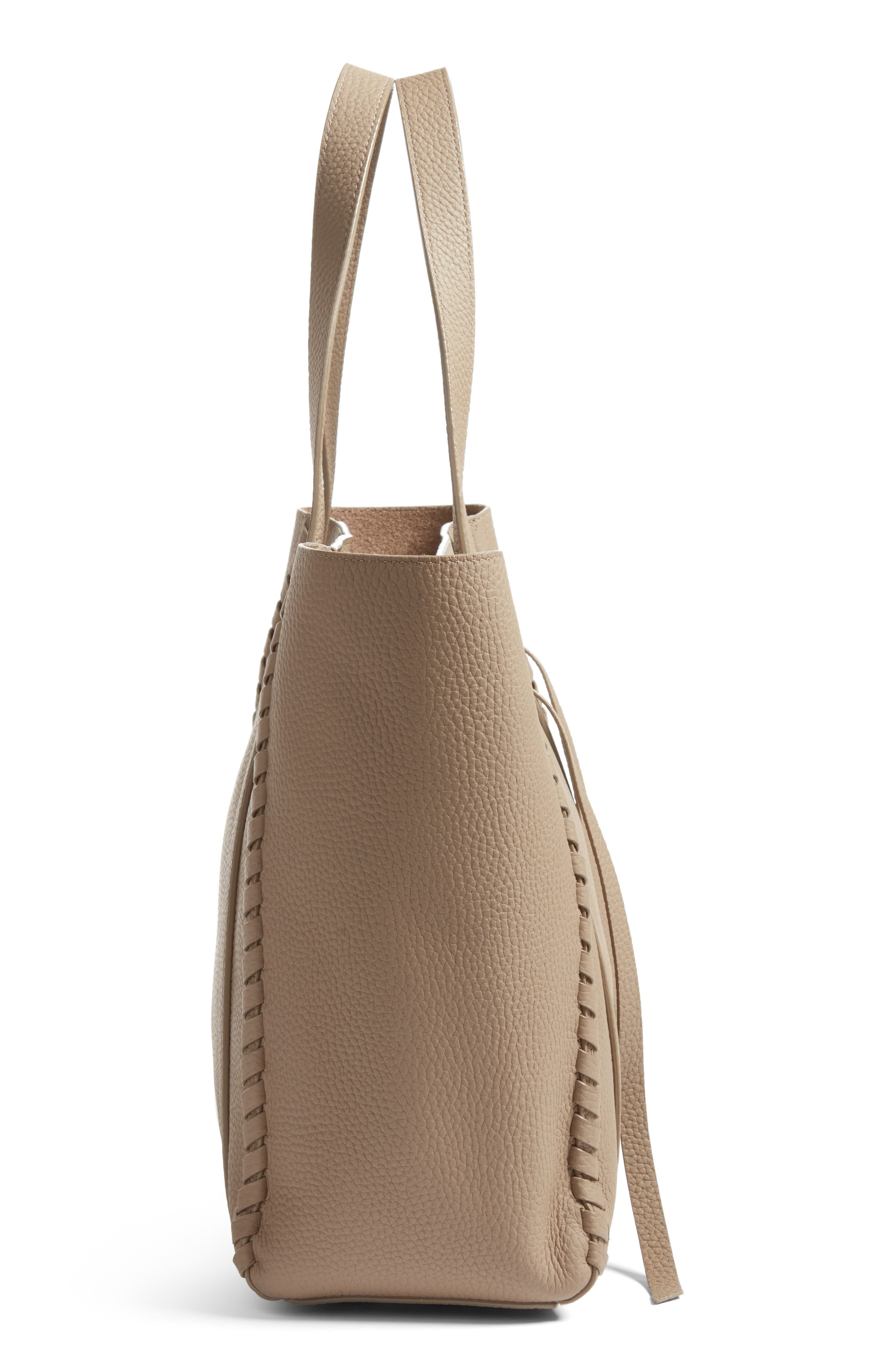 AllSaints Raye Leather Tote, Alternate, color, 