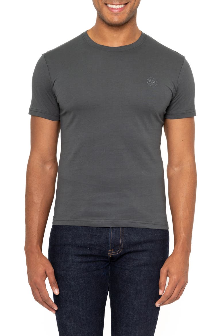 Amiens Crewneck Cotton T-Shirt, Main, color, GREY