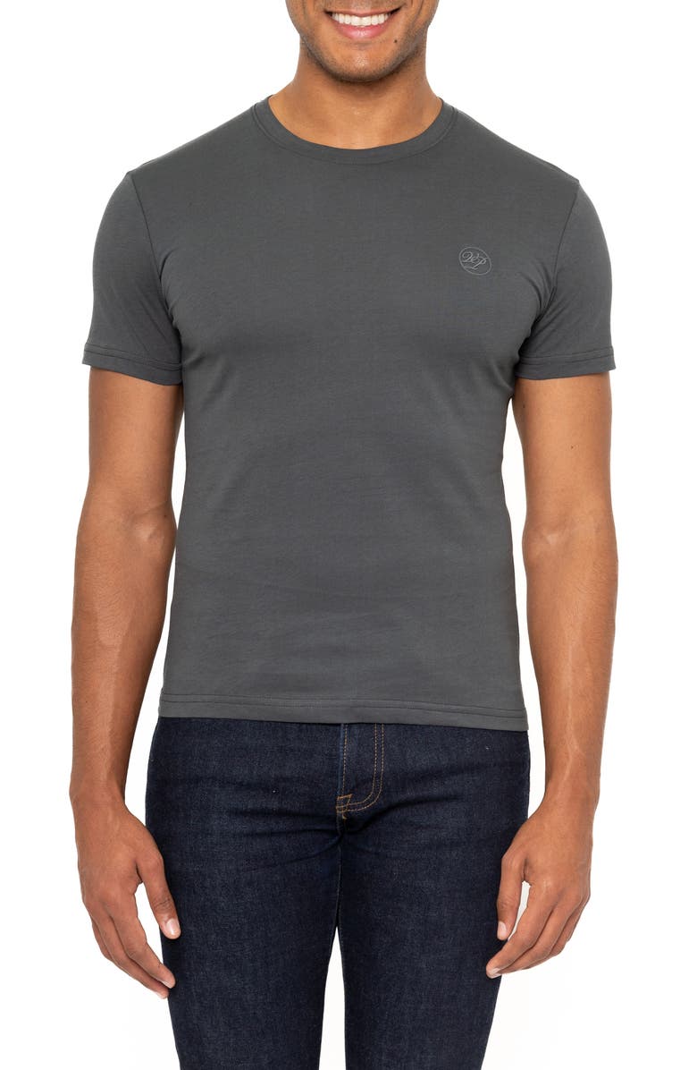 VELLAPAIS Amiens Crewneck Cotton T-Shirt, Main, color, Grey