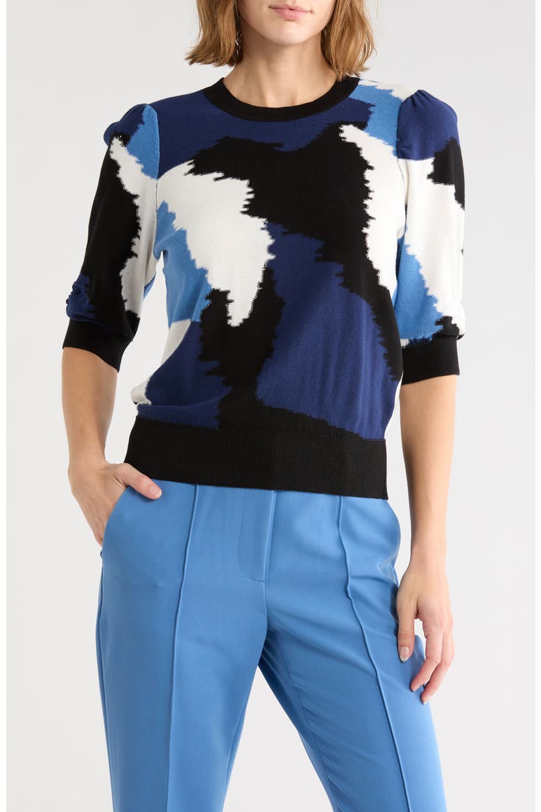 Cotton Puff Sleeve Sweater, Main, color, LIBERTY