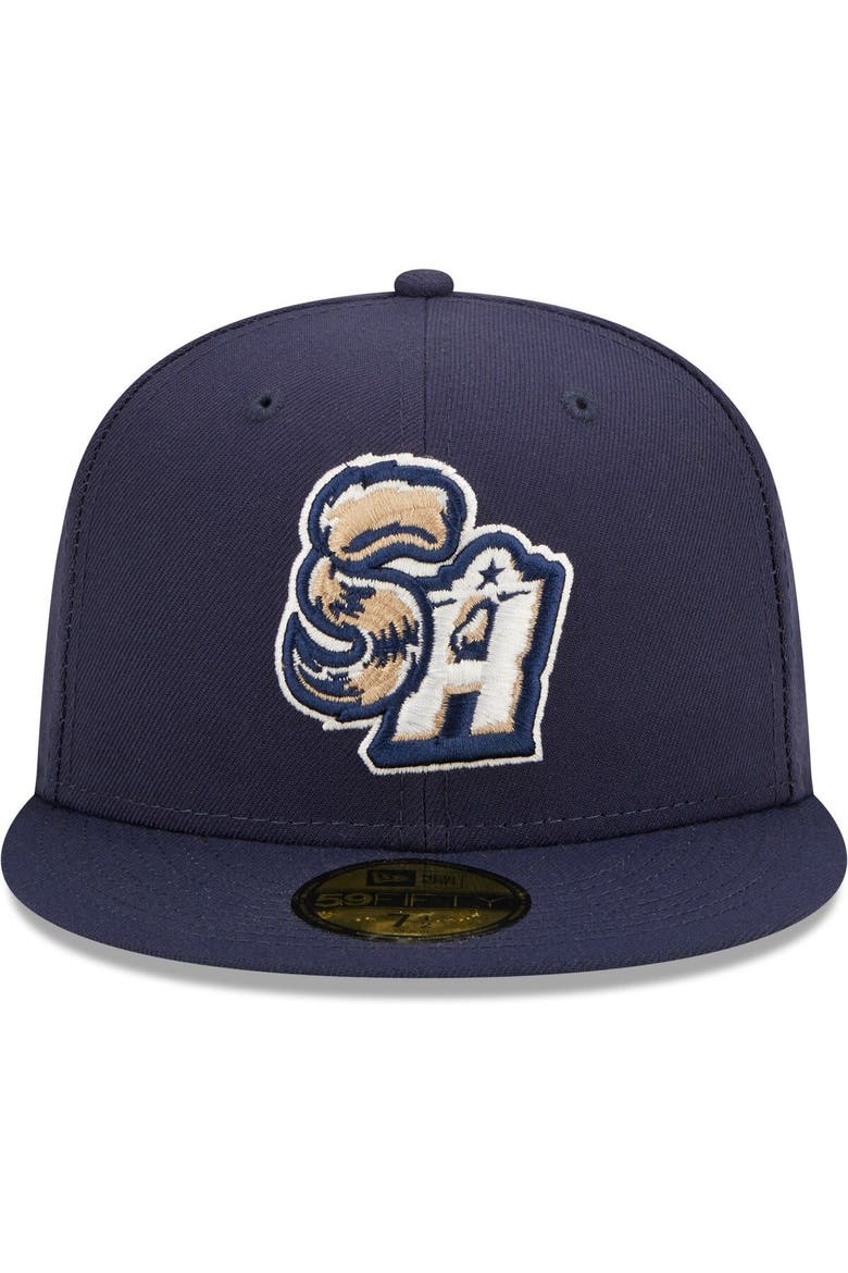 Men's New Era Navy San Antonio Missions Authentic Collection Team Home 59FIFTY Fitted Hat, Alternate, color, Navy