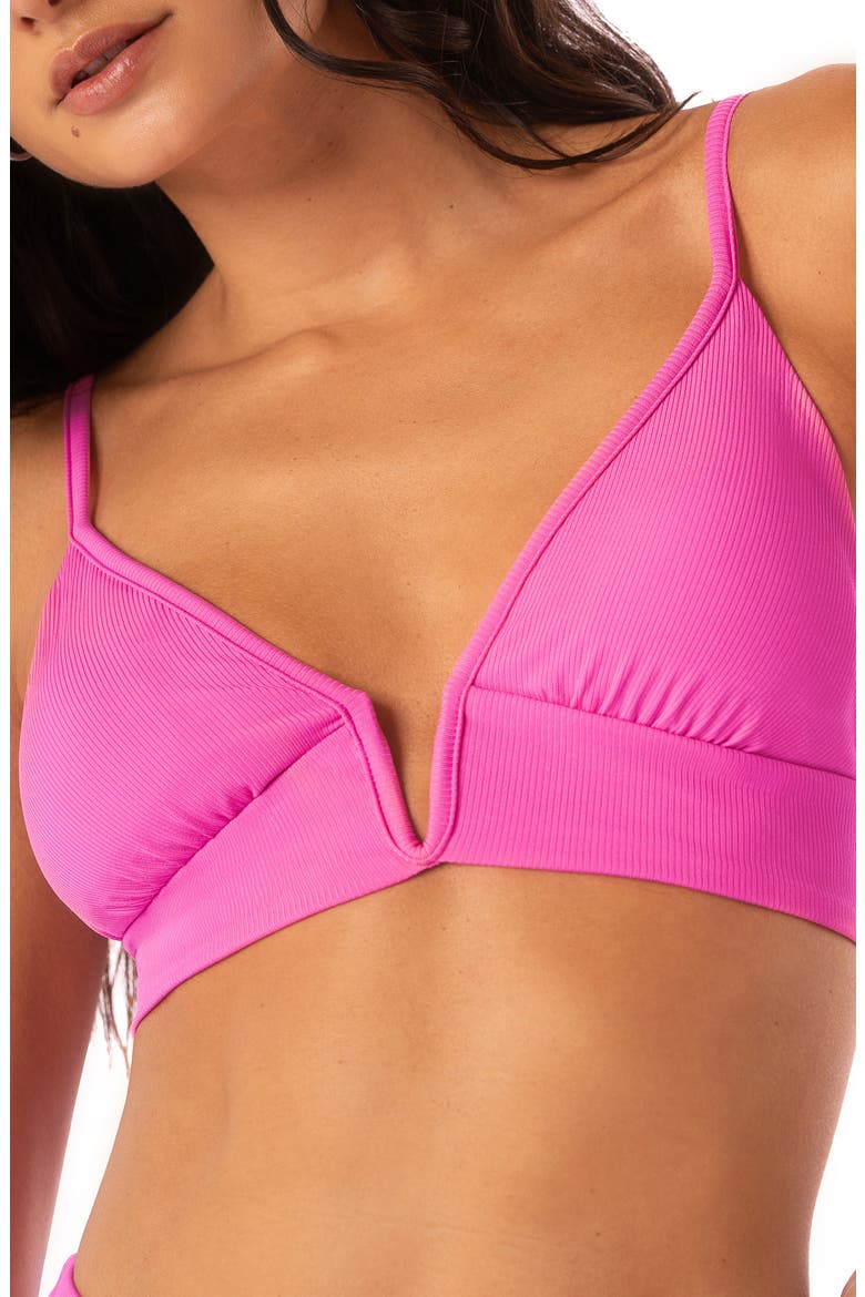 Parade Reversible Triangle Bikini Top, Alternate, color, PINK