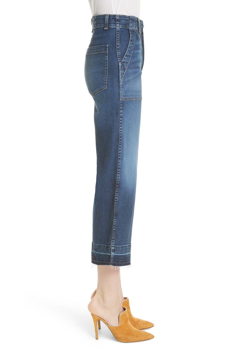Lou Released Hem Gaucho Jeans, Alternate, color, RIVER