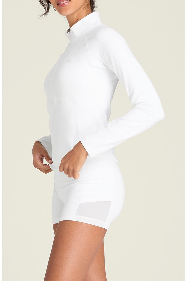 Baseline Half-Zip Pullover, Alternate, color, BRIGHT WHITE
