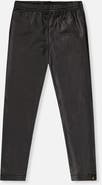 Deux par Deux Faux Leather Elastic Waist Stretch Leggings