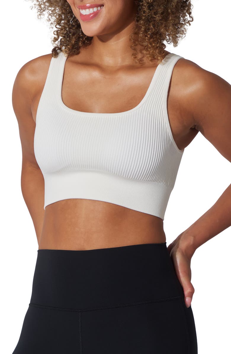 YOGALICIOUS Assorted 2-Pack Veyra Rib Seamless Sports Bras, Alternate, color, Tiramisu/ White Dove