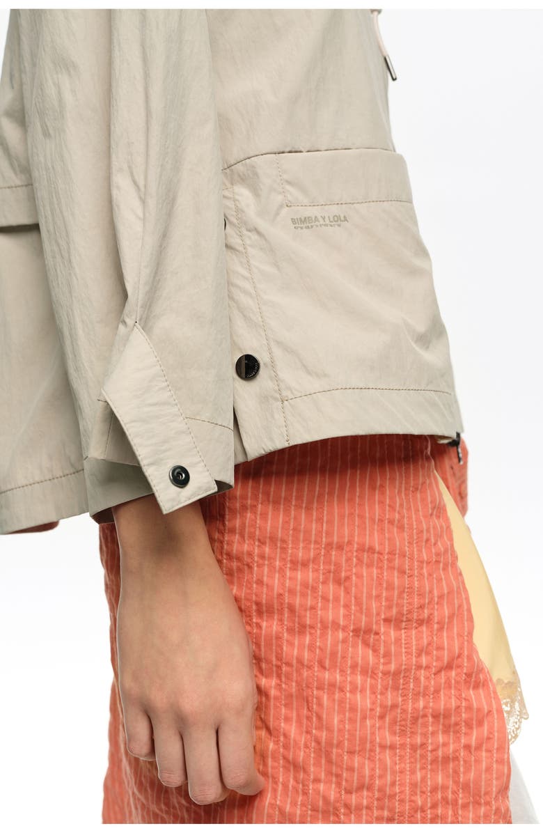 Bimba y Lola Fluid A-Line Trench, Alternate, color, Stone