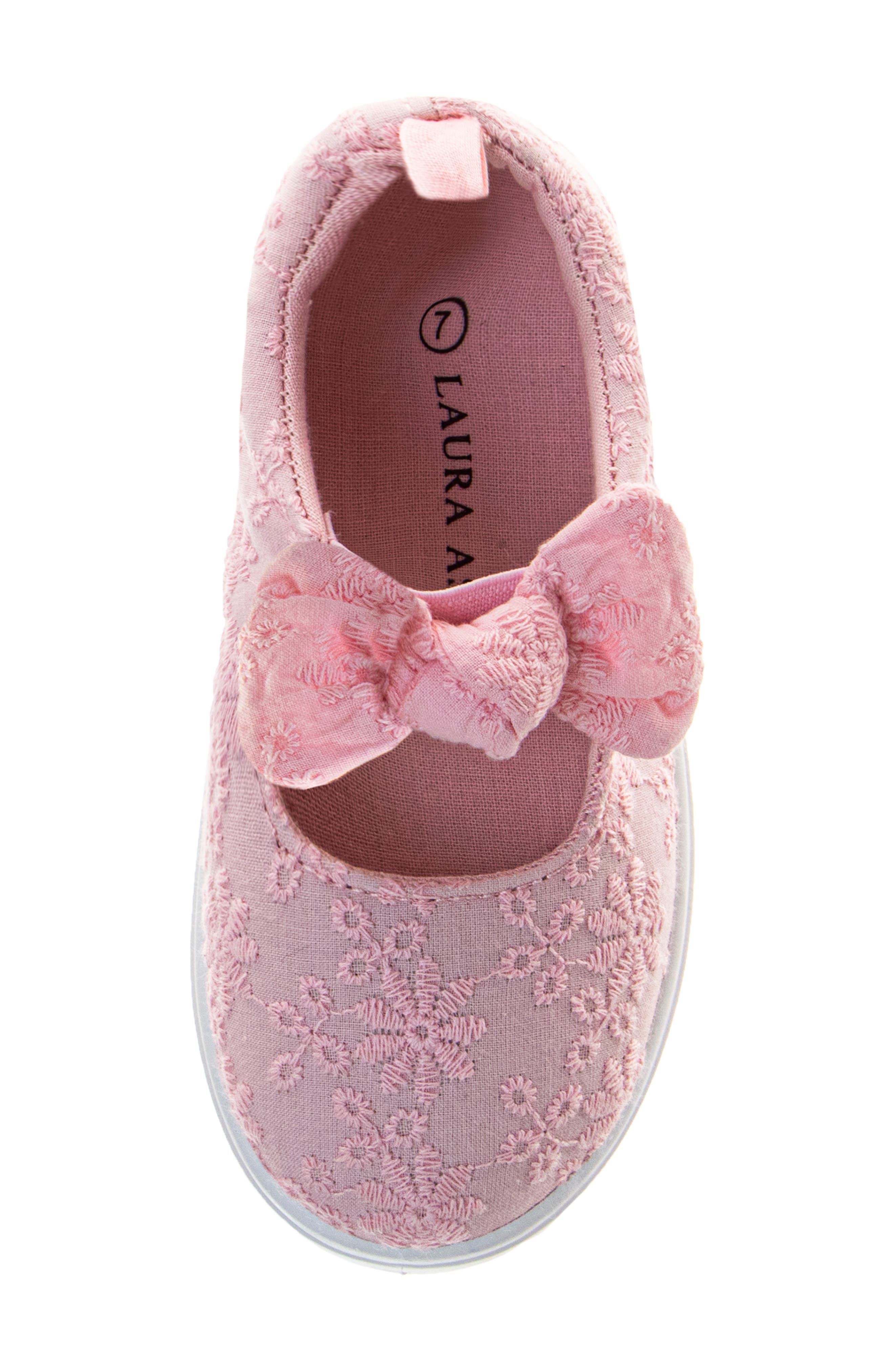 JOSMO Kids' Bow Sneaker, Alternate, color, Light Pink