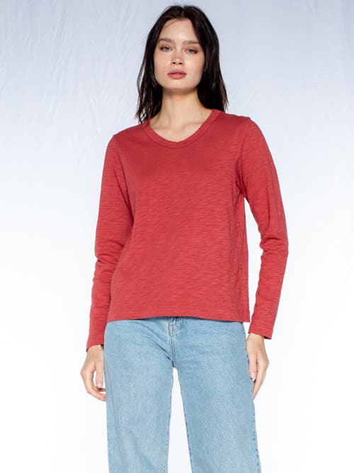 Wilt Clothing Baby Fit Long Sleeve Shrunken Crew Top In Red